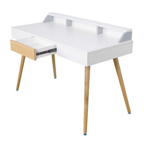 Desk Skans, white/oak