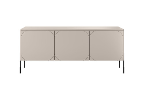 Three-Door TV Cabinet with Drawer Unit Sonatia 150, cashmere