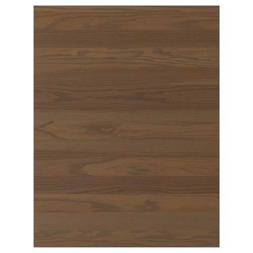 STENSTA Cover panel, dark brown ash veneer, 62x80 cm