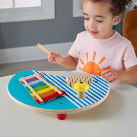 Fisher-Price Wooden Musical Table With Percussion instruments HXT91 2+