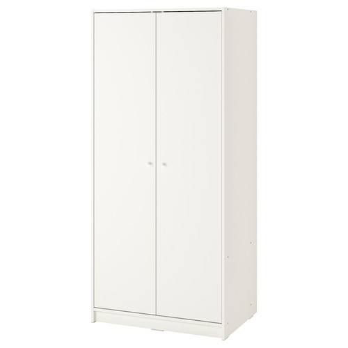 KLEPPSTAD Wardrobe with 2 doors, white, 79x176 cm