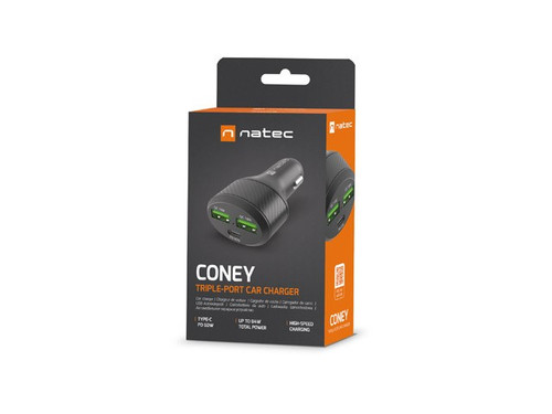 Natec Car Charger 2x USB 1x USB-C QC 3.0