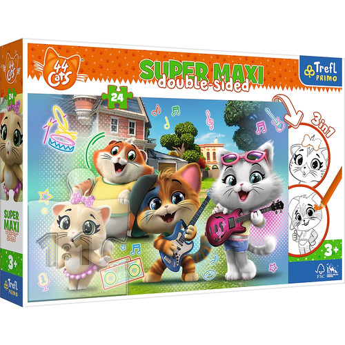 Trefl Primo Super Maxi Children's Puzzle 3in1 44 Cats 24pcs 3+