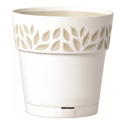 Plant Pot with Saucer Cloe 15 cm, white