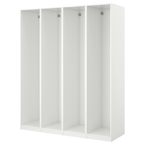 PAX 4 wardrobe frames, white, 200x35x236 cm