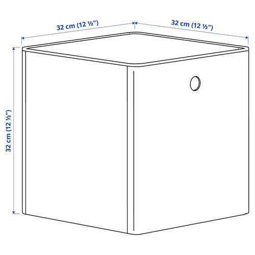 KUGGIS Storage box with lid, white, 32x32x32 cm