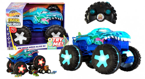 Hot Wheels Monster Trucks 1:15 Scale Mega-Wrex Alive R/C JBD90 5+