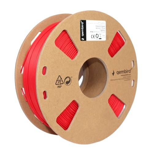 Gembird 3D Printer Filament PLA PLUS/1.75mm/red