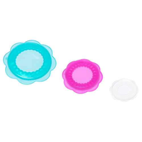 ÖVERMÄTT Food cover, set of 3, silicone, multicolour