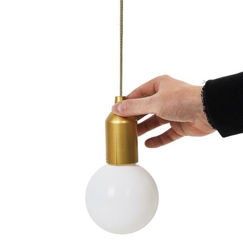 Pendant LED Lamp L, battery-operated, gold