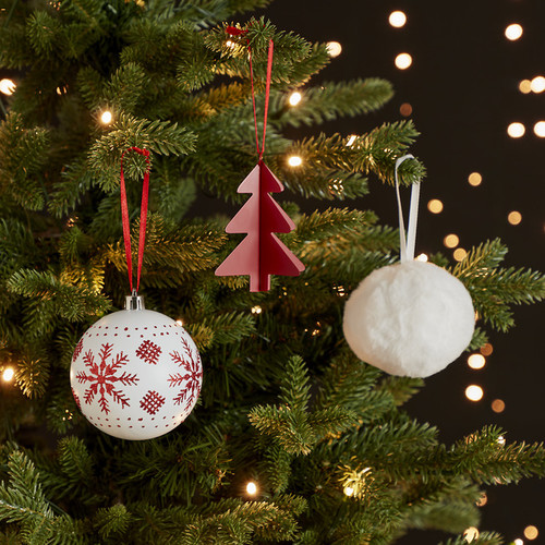 Christmas Hanging Decoration Christmas Tree, metal, red