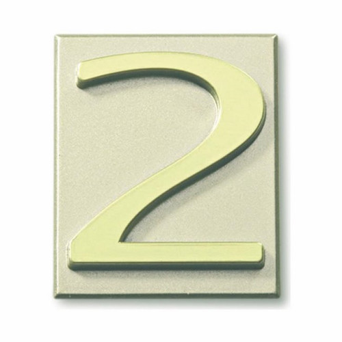 Self Adhesive House Digit "2" 4x4.7 cm, olive