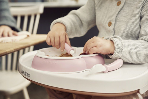 BABYBJÖRN Baby Plate, Spoon & Fork, 2 Sets, Powder Pink