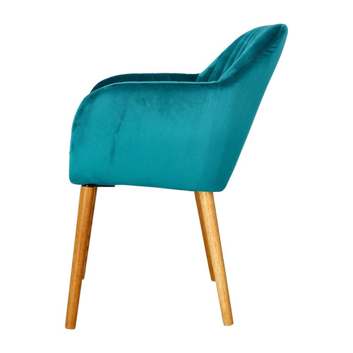 Upholstered Chair Emilia Velvet, bottle green