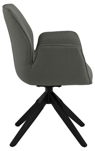 Swivel Chair Aura, auto return, dark grey/black