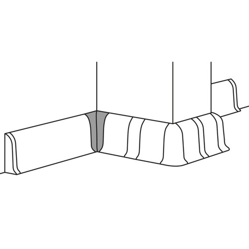 GoodHome Internal Corner for PVC Skirting Board Duo PCV 59 mm decor 520, 2 pack