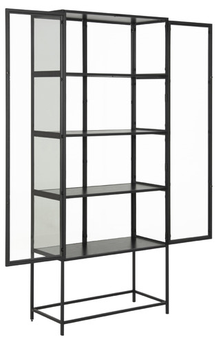 Display Cabinet Seaford, high, black