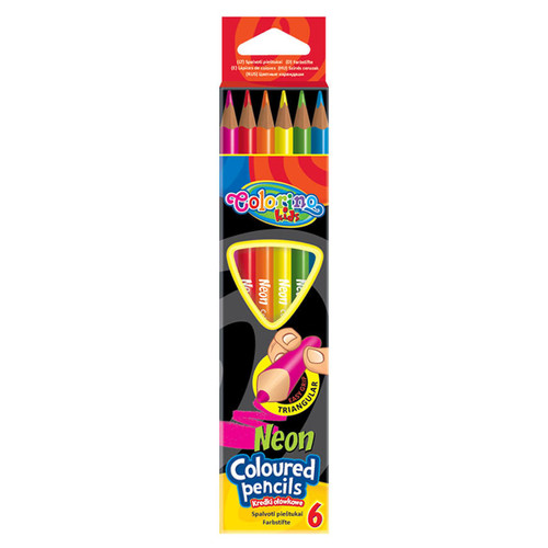 Colorino Kids Neon Coloured Pencils 6 Colours