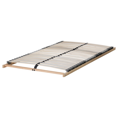 MALM Bed frame, high, white, Lönset, 90x200 cm