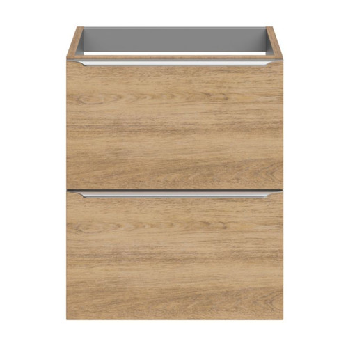 Goodhome Wall-mounted Basin Cabinet Imandra Slim 50cm, oak