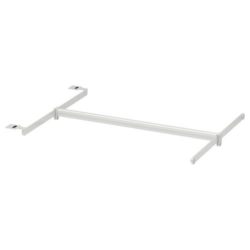 HJÄLPA Clth rail+2 susp rail+1pck fitting, adjustable/white, 60-100x55 cm