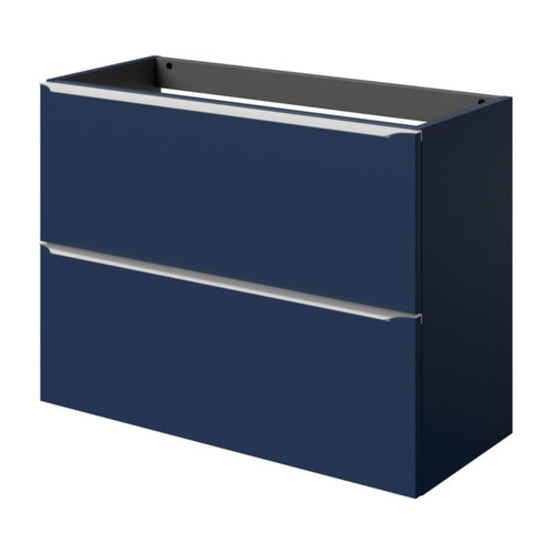 Goodhome Wall-mounted Basin Cabinet Imandra Slim 80cm, matt dark blue