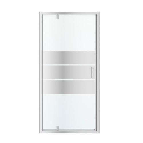 GoodHome Pivot Shower Door Beloya 100 cm, chrome/mirror glass