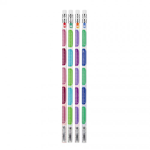 HB Pencil with Rubber Set of 48pcs Multiplication Table