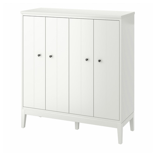 IDANÄS Cabinet with bi-folding doors, white, 121x135 cm