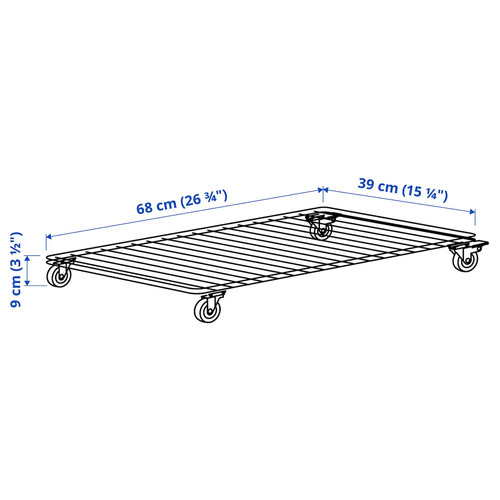 INVALLNING Trolley, for boxes white, 68x39 cm