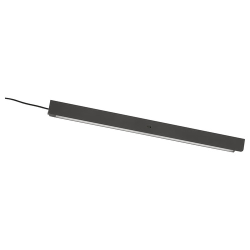 ÖVERSIDAN LED wardrobe lighting strp w sensor, dimmable dark grey, 46 cm