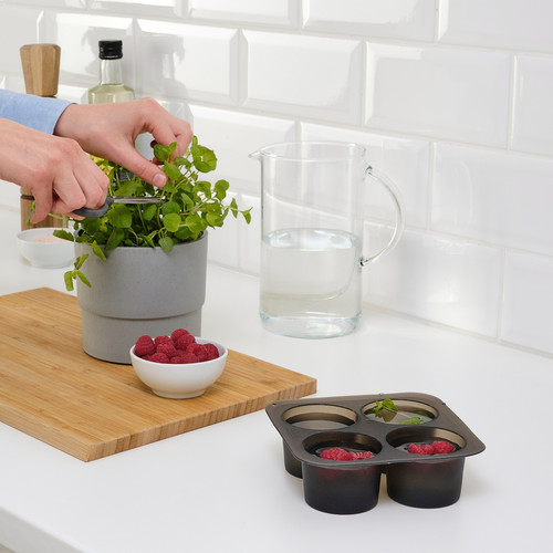 LUFTTÄT Ice cube tray, black, 15x5 cm