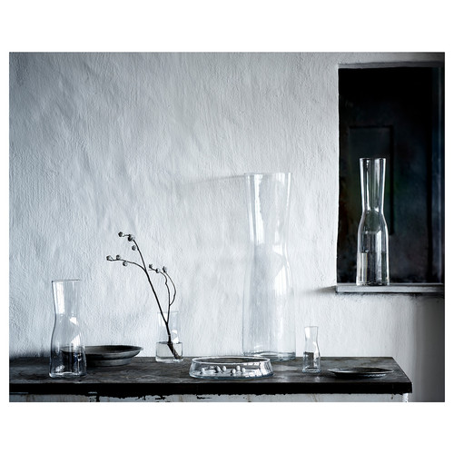 TIDVATTEN Vase, clear glass, 30 cm