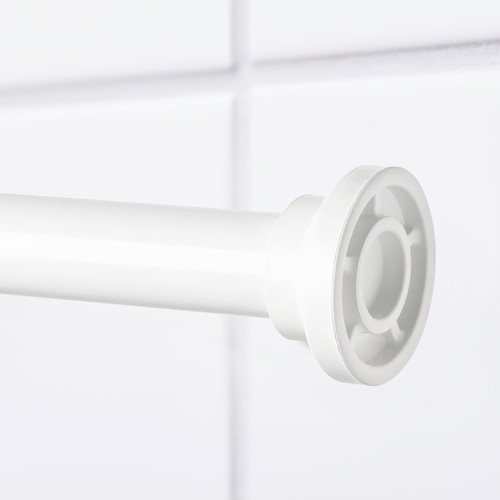 BOTAREN Shower curtain rod, white, 120-200 cm