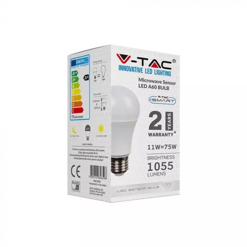 V-TAC Bulb LED Smart E27 11W A60 4000K 1055l