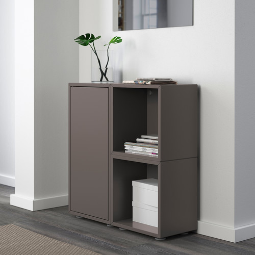 EKET Cabinet combination with feet, dark grey, 70x35x72 cm