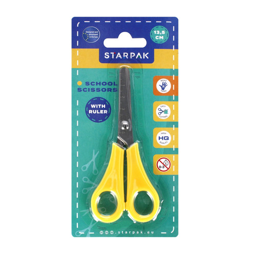 Starpak School Scissors 13.5cm, assorted colours, 3+