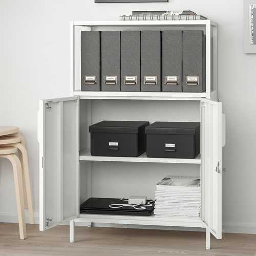 TROTTEN Cabinet with doors, white, 70x110 cm