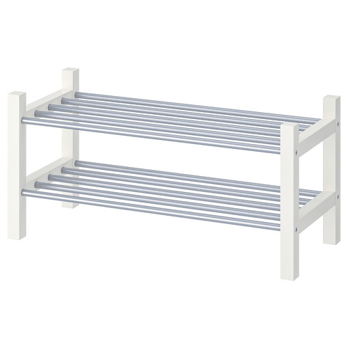 TJUSIG Shoe rack, white, 79 cm