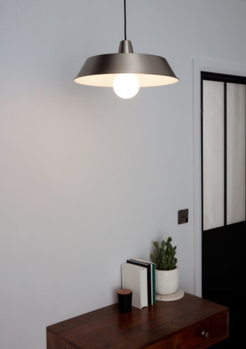 GoodHome Pendant Lamp Gammuse E27, galvanised