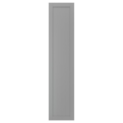 GULLABERG Door with hinges, grey, 50x229 cm