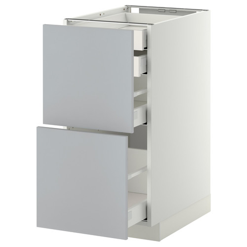 METOD / MAXIMERA Base cb 2 frnts/2 low/1 md/1 hi drw, white/Veddinge grey, 40x60 cm