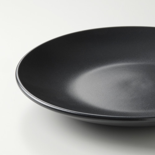 FÄRGKLAR Side plate, matt dark grey, 20 cm, 4 pack