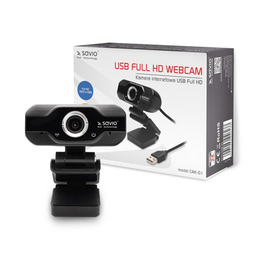 Savio Webcam USB Full HD 1080p CAK-01