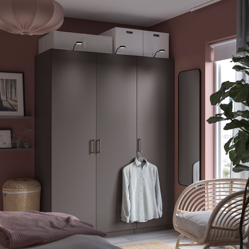 PAX / FORSAND Wardrobe, dark grey/dark grey, 150x60x201 cm