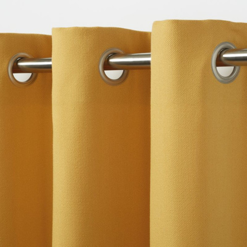 Curtain GoodHome Taowa 140x260cm, mustard yellow