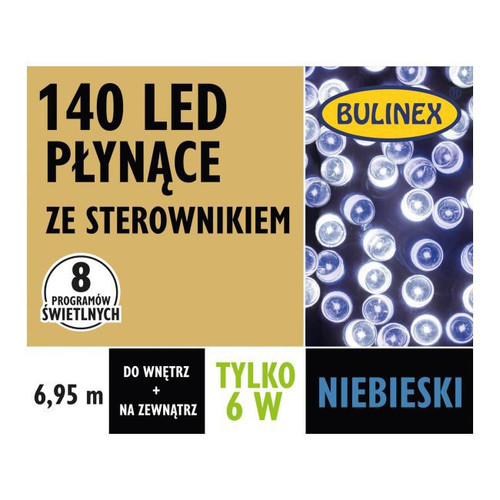 Christmas Lights 140 LED Bulinex 6.95 m, 8 modes, indoor/outdoor, blue