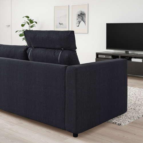 VIMLE 3-seat sofa, with headrest/Saxemara black-blue