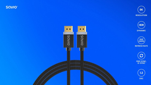 Savio DisplayPort Cable CL-166 M v1.2 2m