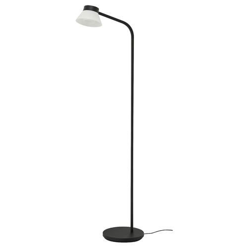 SAMBORD Floor/reading lamp, black/white